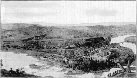 Bellows Falls from Table Rock 1855